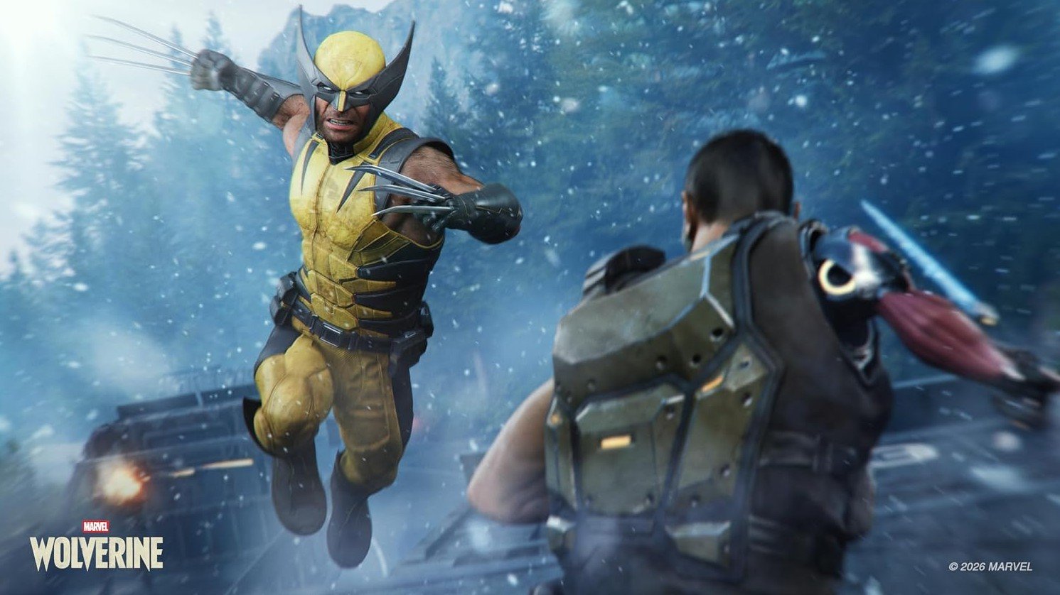 "Marvel’s Wolverine extending his adamantium claws in Insomniac Games’ PlayStation 5 action-adventure.