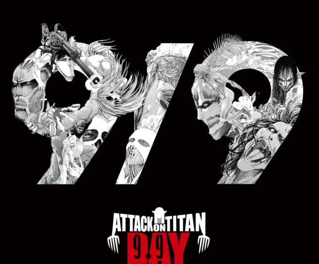 Attack on Titan Day 2026 commemorative visual celebrating 99 major franchise announcements